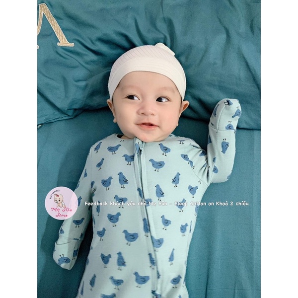 Bodysleep Cotton Khoá Kéo 2 Chiều Liền Tất Cho bé Trai, bé Gái