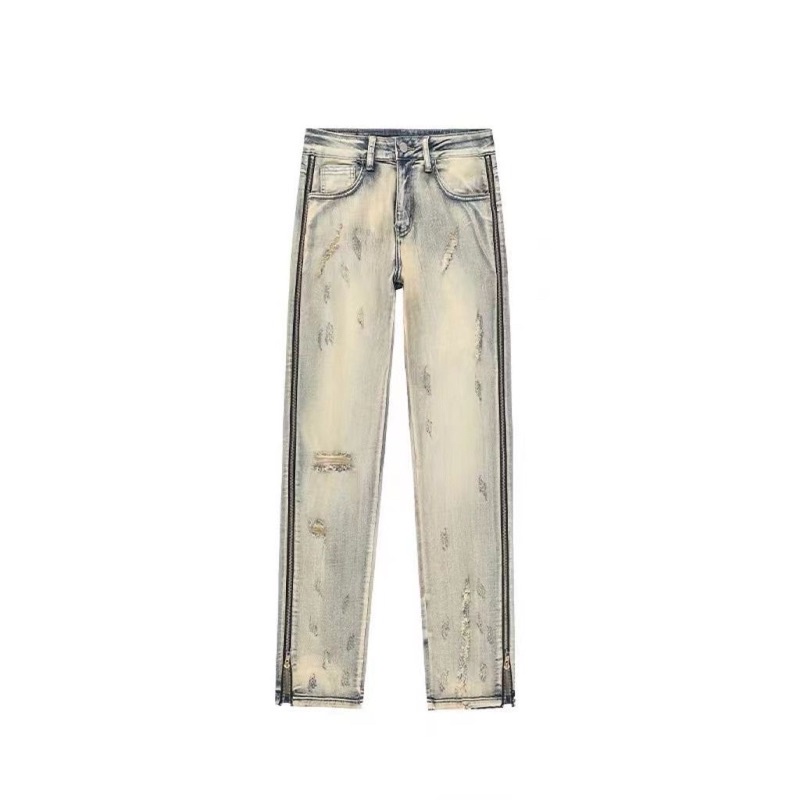Quần Jeans ống rộng 2 bên khoá zip New 2023