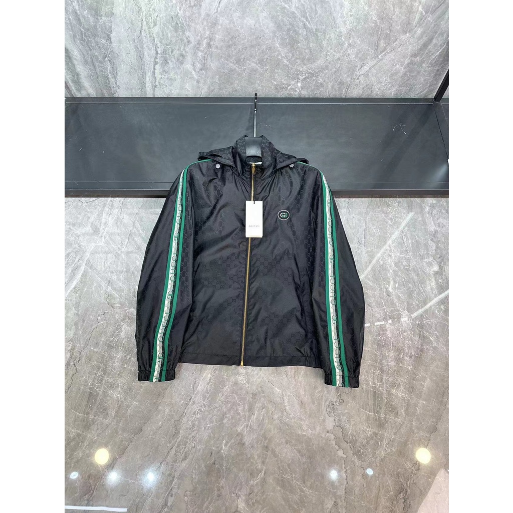 Áo khoác gió nam thời trang cao cấp Gucci GC GG họa tiết độc đáo, phong cách thời thượng