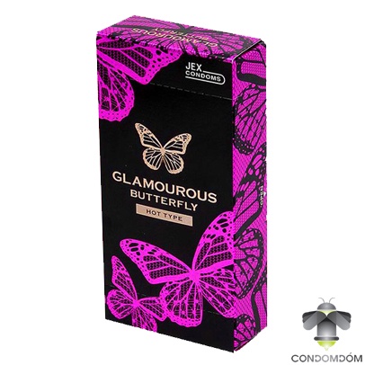 Hộp 12 Bao cao su Jex Glamourous Butterfly Hot siêu mỏng làm ấm