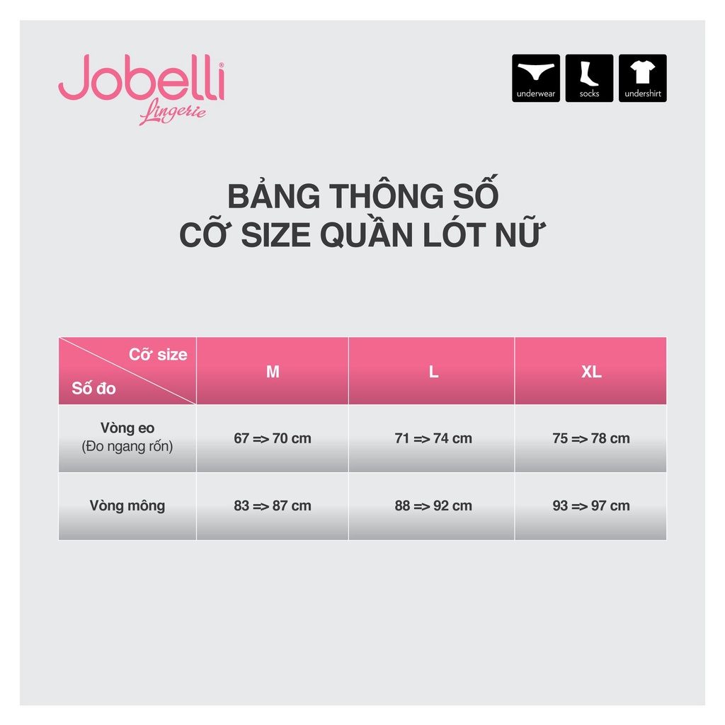 Quần lót nữ cotton lưng cao ôm nhẹ bụng Jobelli BO103