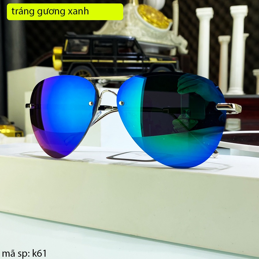 Kính Râm Mát  Tráng gương ⚜️FREE SHIP⚜️- Kính Mắt tráng gương xanh  - Hàng Unisex - Chống UV400 - Hàng siêu cấp