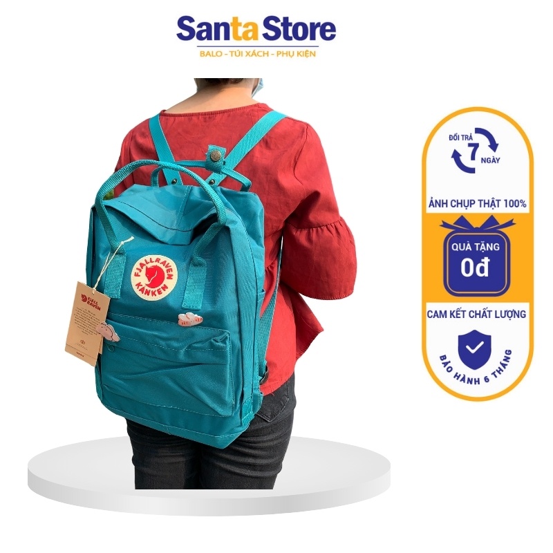 Ba lô balo fjallraven kanken  đi học thời trang nam nữ màu xinh FrostBlue đựng vừa Laptop A4 vải chống nước phong cá