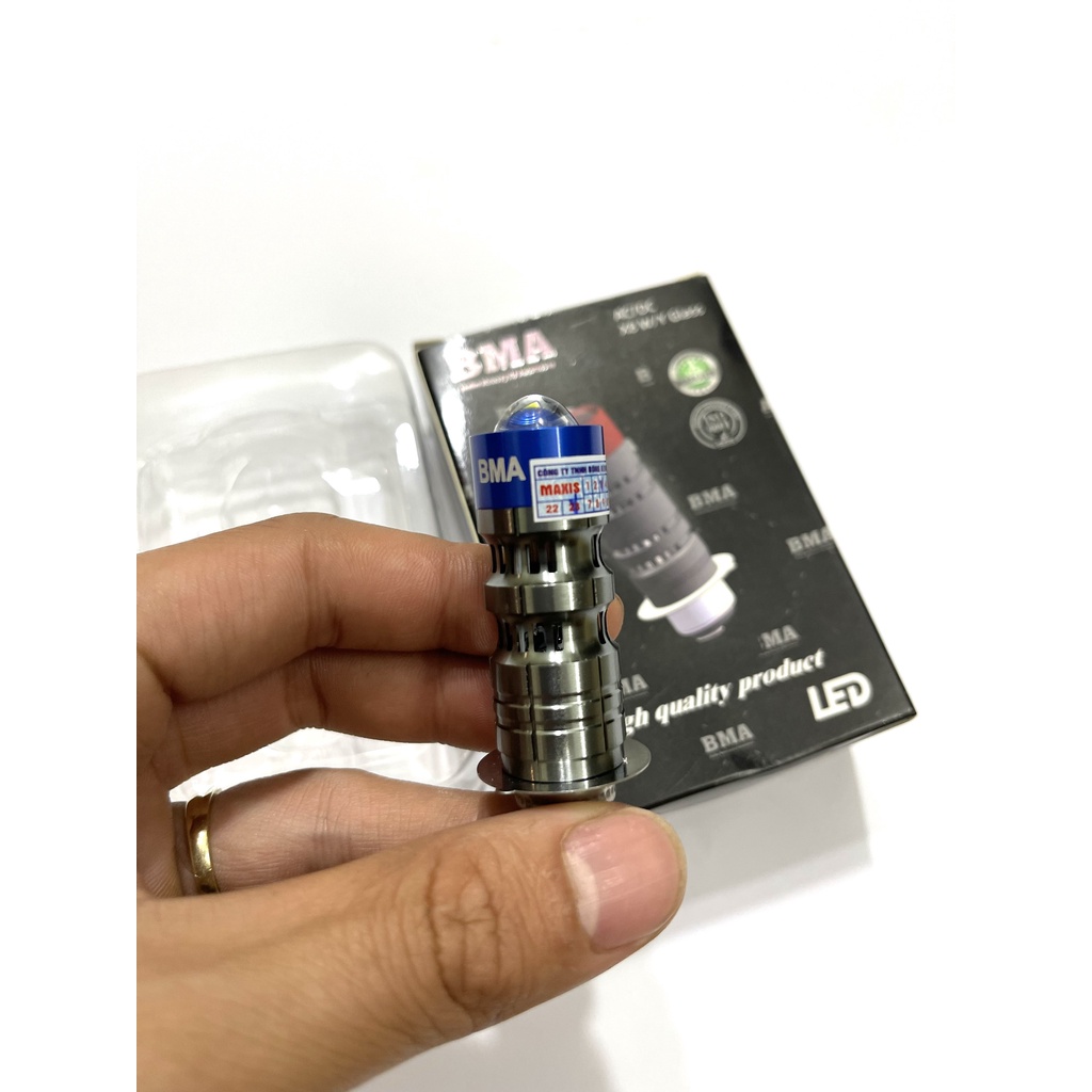 Đèn pha Led Bi Cầu BMA chân M5, 2 chân, 2 chế độ cos vàng pha trắng siêu sáng