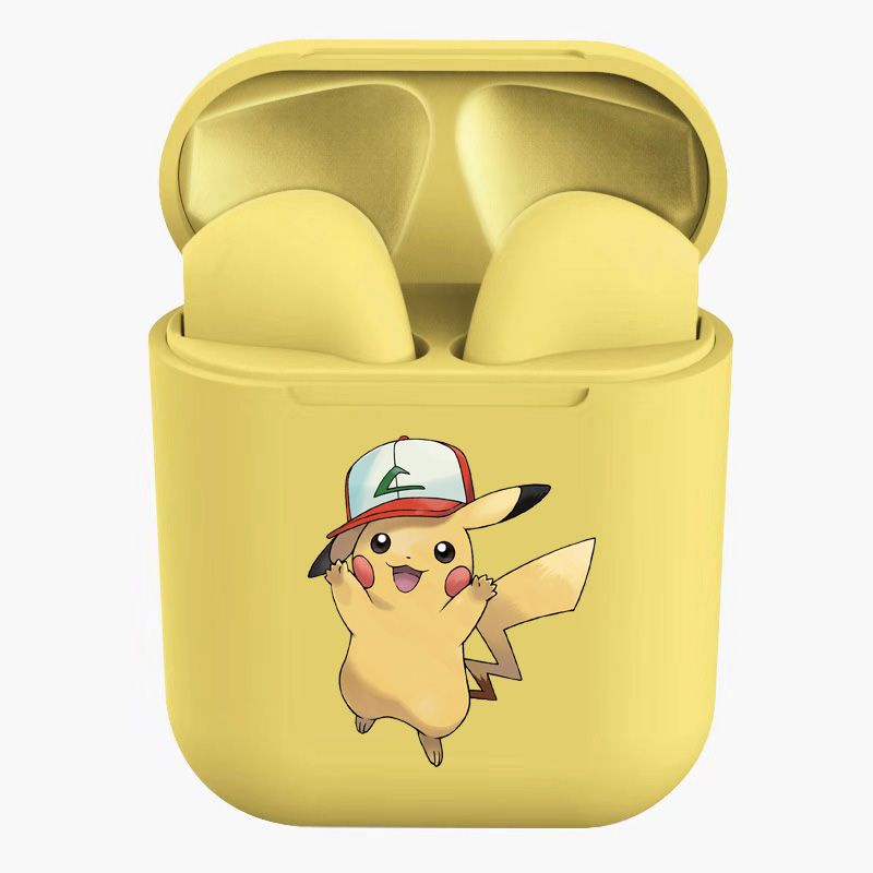 Tai Nghe Bluetooth 5.0 Không Dây Hai Chiều Hình Pikachu Pokemon Thông Dụng Cho Điện Thoại Di Động