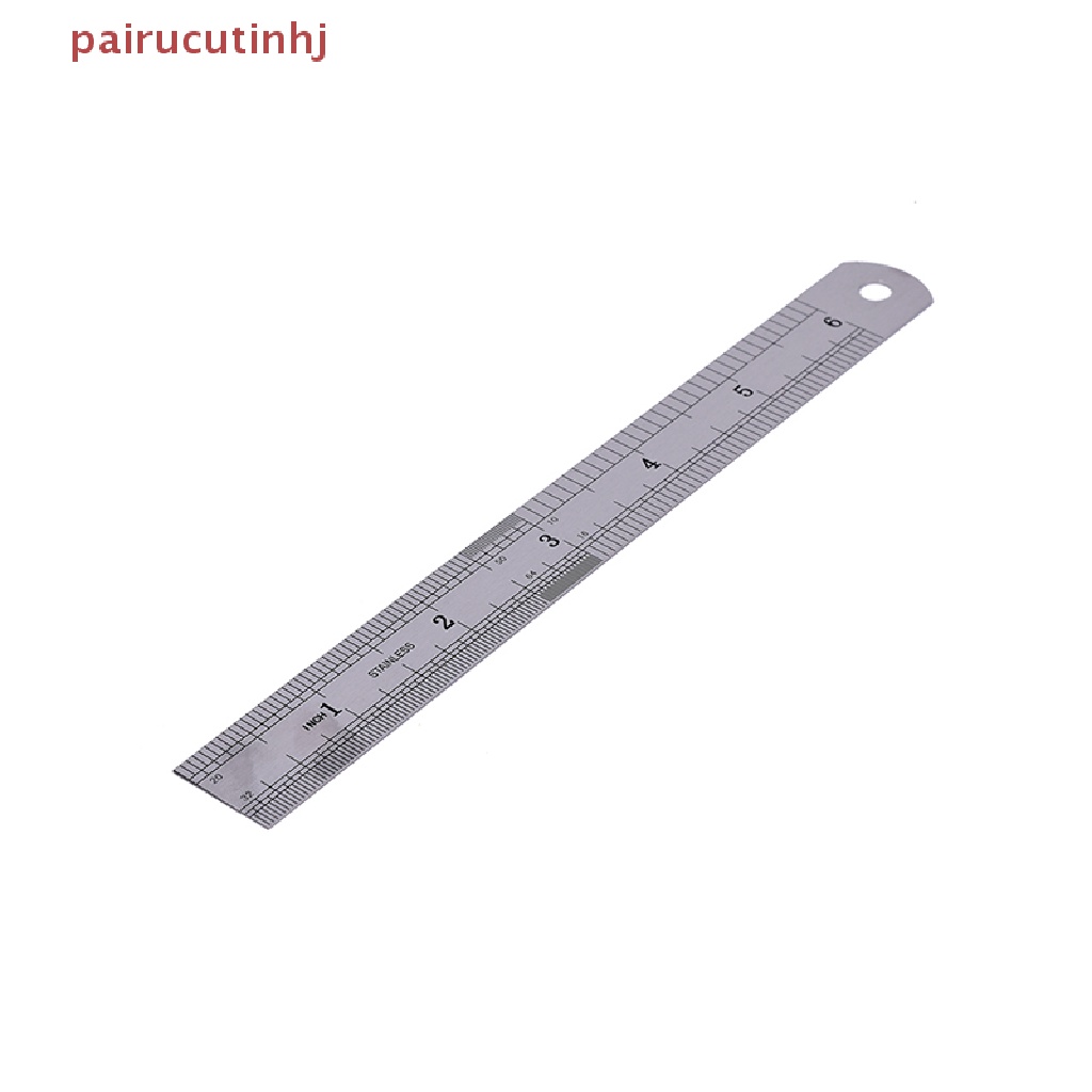 1 Cặp Thước Đo Bằng Kim Loại Hai Mặt 15cm Độ Chính Xác Cao