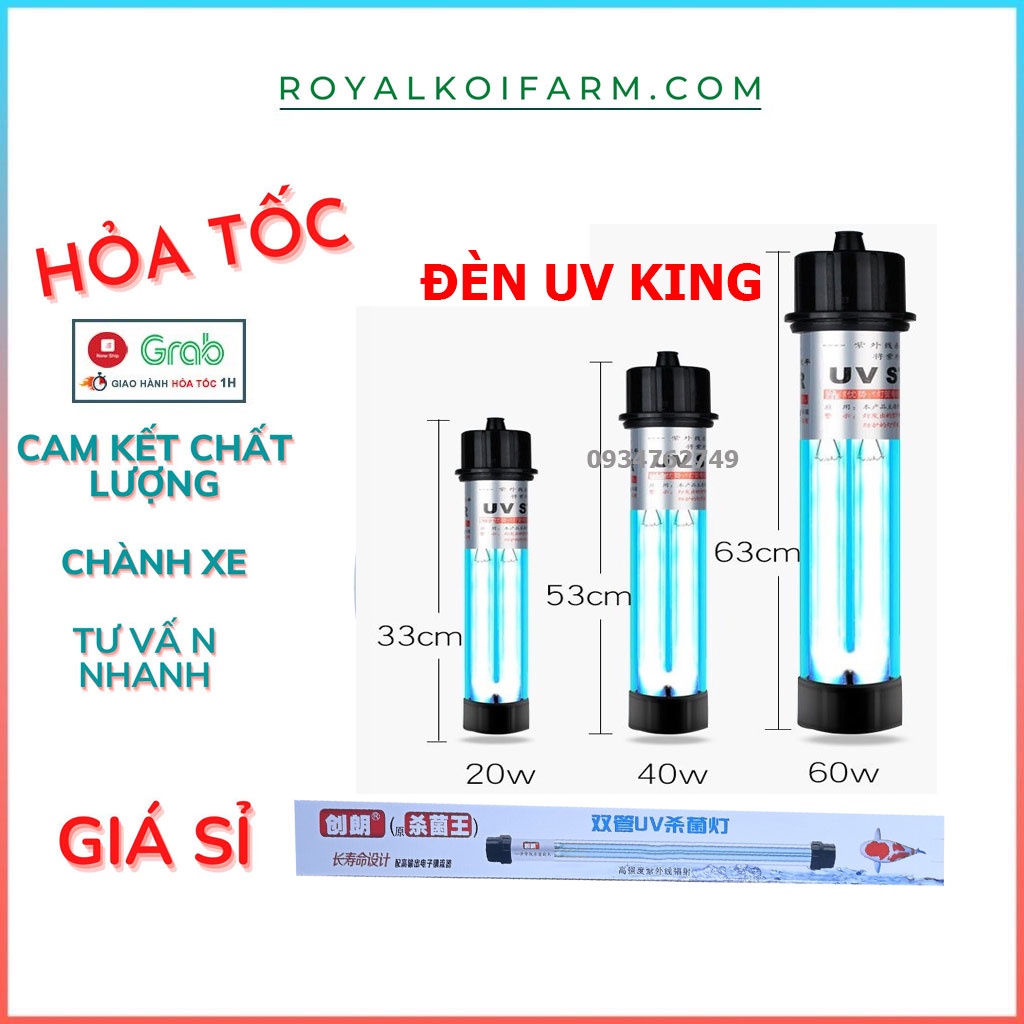 Đèn UV diệt khuẩn 20w, 30w, 40w, 60w, 100w Uv Sterilization hồ cá koi