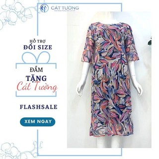 Đầm kiểu màu hoa hồng tím cao cấp sang trọng tặng bà, tặng mẹ Đầm tặng - Thời trang Cát Tường