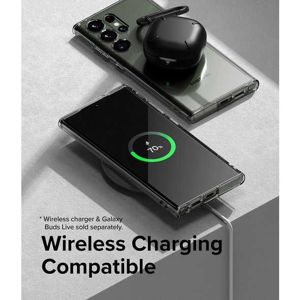 Ốp Lưng Case Dành Cho Samsung Galaxy S23 Ultra Trong Suốt Ringke Fusion  - Hàng Chính Hãng