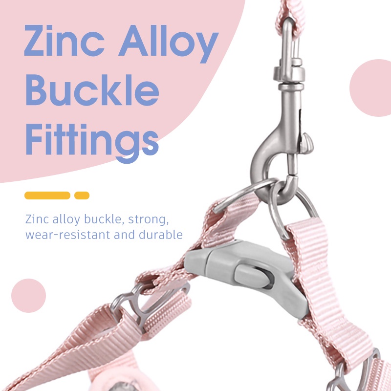 HamshMoc Dây Dắt Thú Cưng Đi Dạo Thiết Kế Thoáng Khí Thoải Mái Có Tay Cầm Điều Chỉnh Được