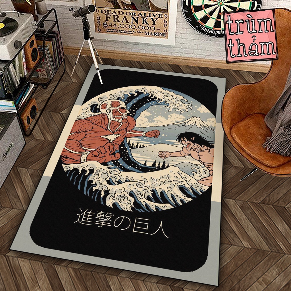 Thảm Trang Trí Titan Tiến Công X Titan Đại Hình Attack Of Titan 8Plus Decor Phòng Ngủ Phòng Khách Văn Phòng