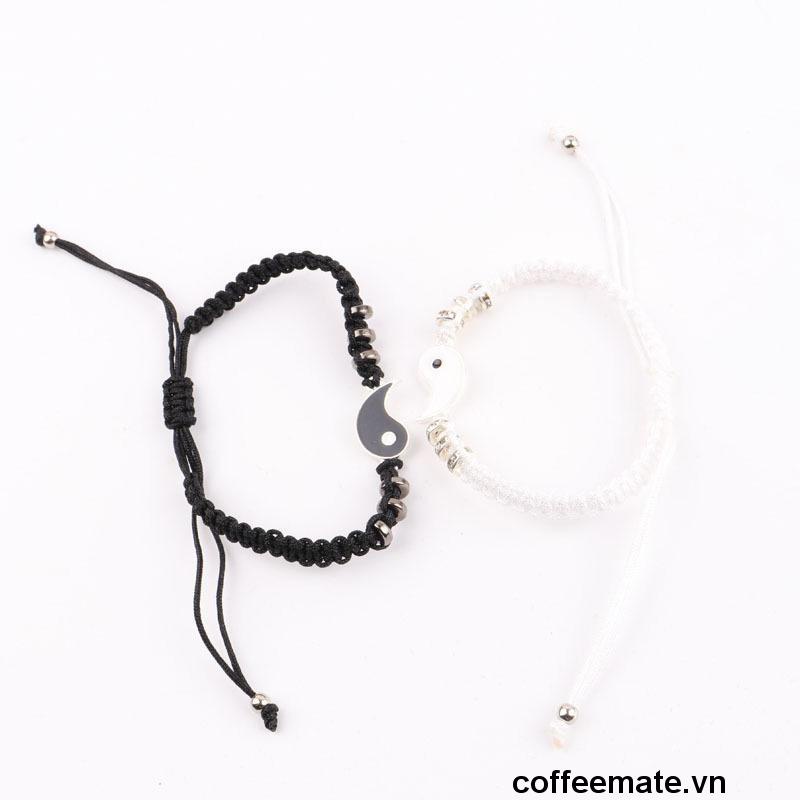 ⚡Vòng tay bằng hợp kim thiết kế mặt dây kết hợp âm dương thời trang cho cặp đôi