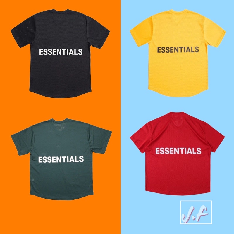 - Áo Thun Thể Thao Mùa Hè Fog Essentials Cho Nam & Nữ || Basketball Fear Of God Mesh Tee Shirt Unisex