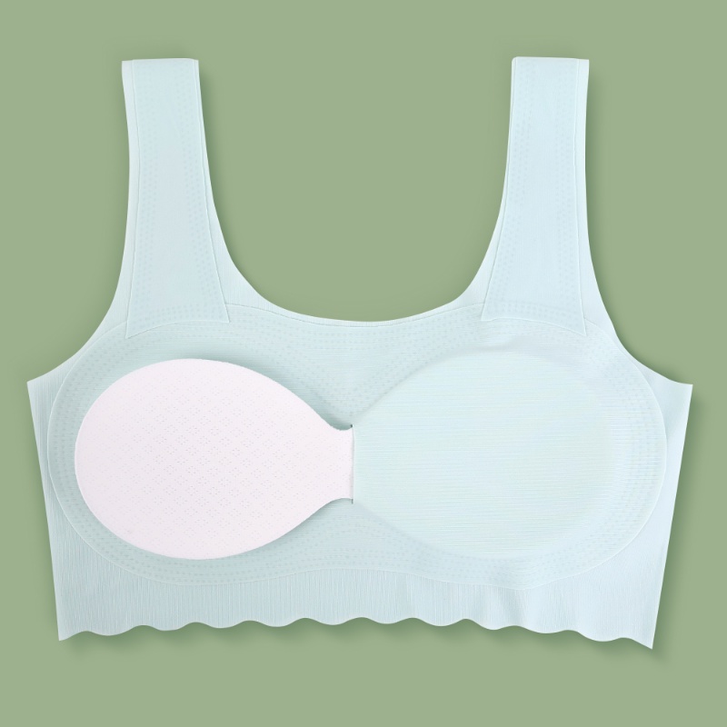 Áo Ngực Lụa Lạnh Không Đường May Màu Sắc Đơn Giản Thoáng Khí Thân Thiện Với Làn Da