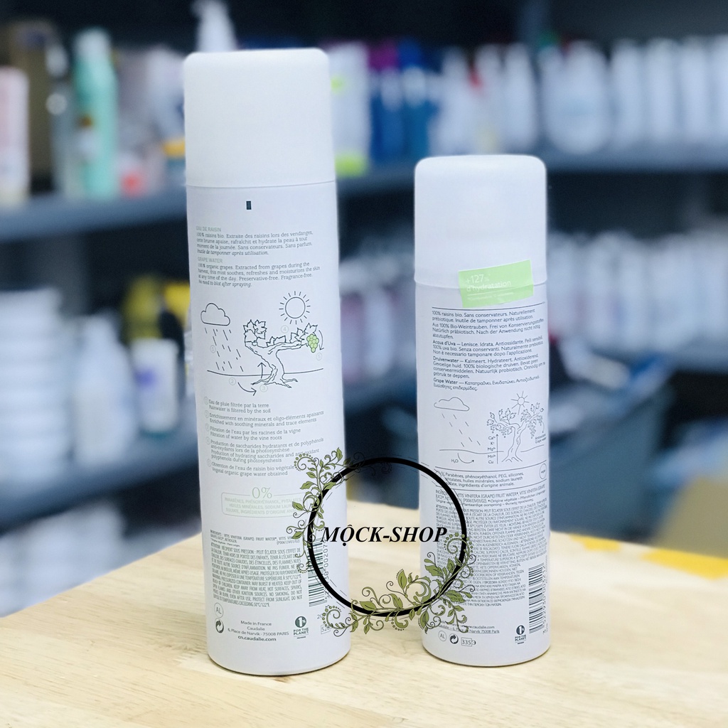 XỊT KHOÁNG THUẦN CHAY HỮU CƠ CAUDALIE GRAPE WATER CẤP ẨM LÀM DỊU CHO DA NHẠY CẢM