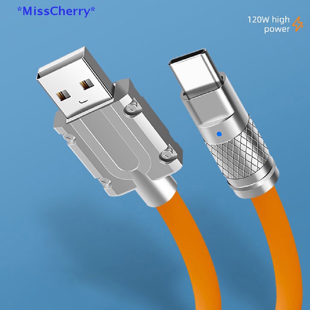 Dây Cáp Sạc Nhanh USB Loại C 120W Bằng Silicon Dành Cho Xiaomi Huawei Samsung USB C Mới