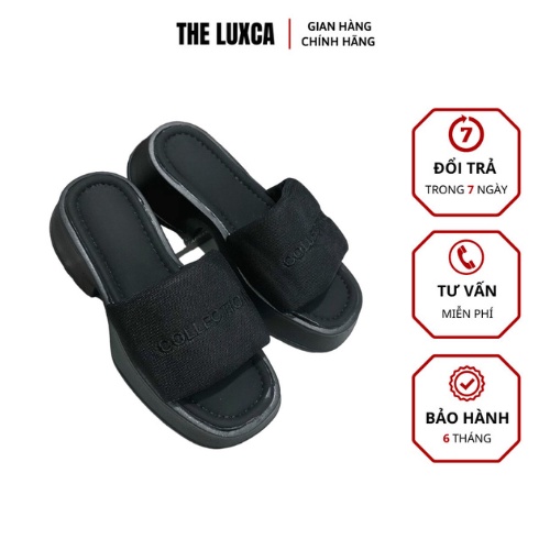 Dép sandal phiên bản giới hạn-Quai ngang thêu chữ Collection,dép bánh mì đế thô nâng chiều cao Mã – BM011