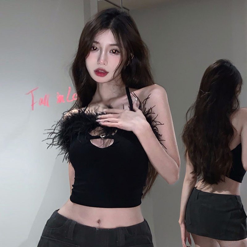 Áo Croptop Sát Nách Màu Sắc Đơn Giản Cho Nữ