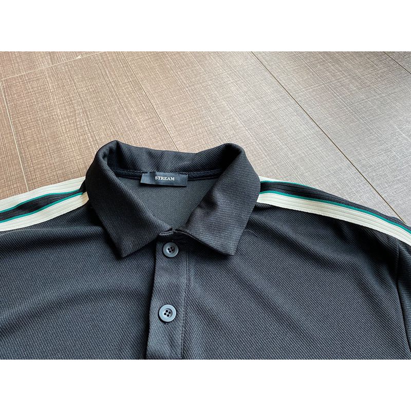 Bộ Polo Nam Nữ AMBITION Cổ Bẻ Áo Quần Phối Viền 2 Sọc Vai Sành Điệu, 2 Màu Siêu Hot Cotton Ngoại Dày Dặn Cá Tính