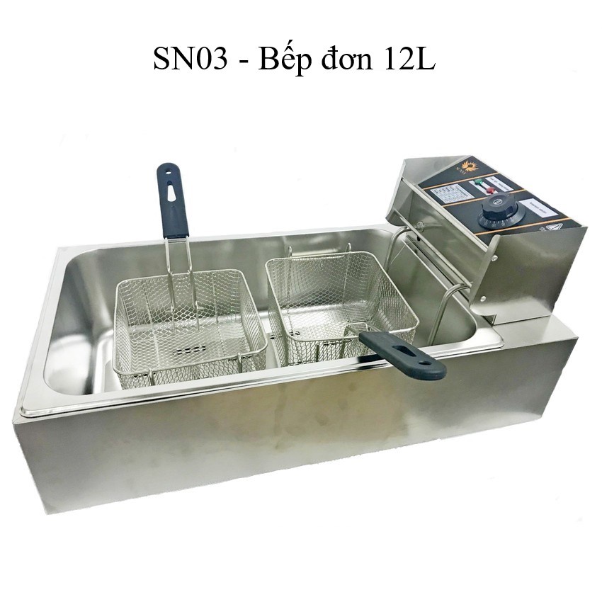 Bếp Chiên Nhúng 12L Đôi Và 12L Đơn Nóng Nhanh, Tiện Lợi, Tiết Kiệm
