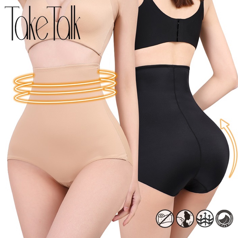Take Talk 1 Quần Lót Lưng Cao Định Hình Cơ Thể Màu Sắc Đơn Giản Cho Nữ