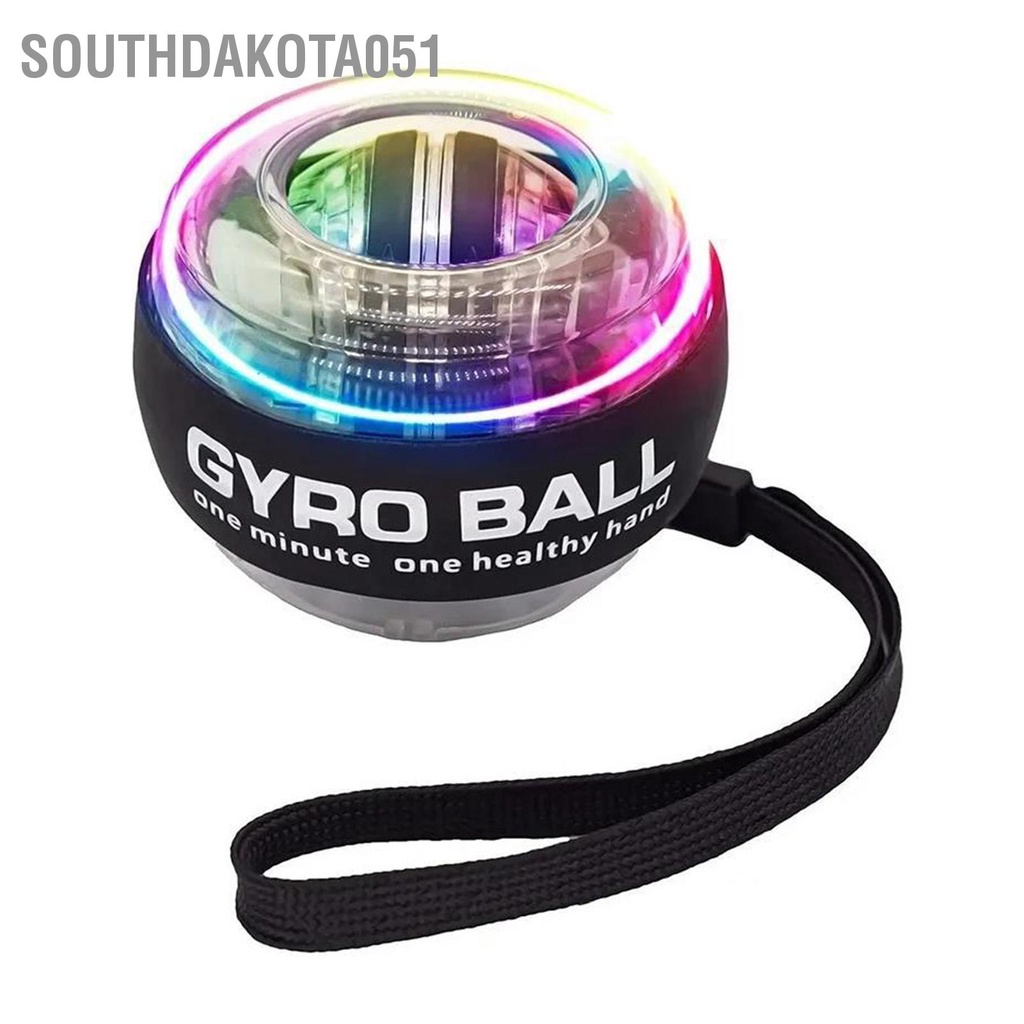 Southdakota051 Bóng cổ tay tự khởi động Thiết bị tăng cường sức mạnh di con quay Màu đen với ánh sáng