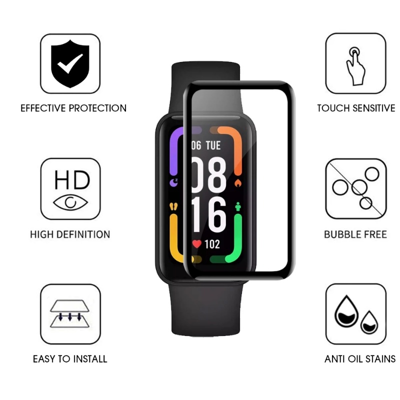 Miếng Dán Viền Cong 3D Chuyên Dụng Cho Xiaomi Redmi Band 2