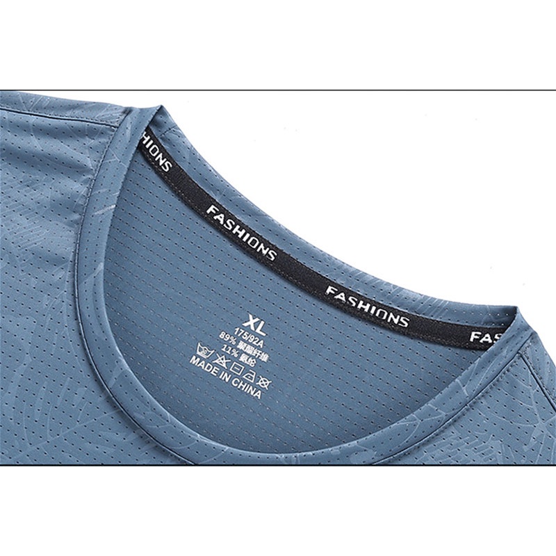 Áo Thun Thể Thao Tay Ngắn Dáng Suông Chất Liệu Mau Khô Năng Động Thời Trang Hè Cho Nam