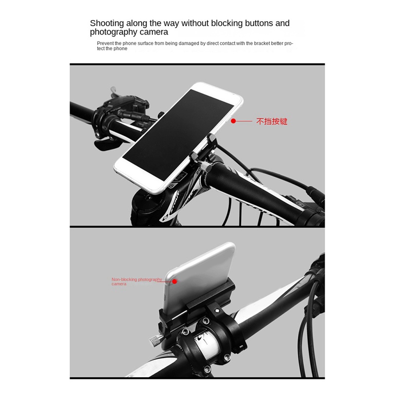 Giá Đỡ Xe Đạp Phổ Quát Benggo 360°Giá Đỡ Điện Thoại Thông Minh Xoay Được Màu Đen