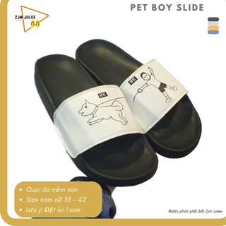 [NEW] Dép quai ngang PET & BOY nam nữ 2022 - dép lê quai da mềm dễ thương