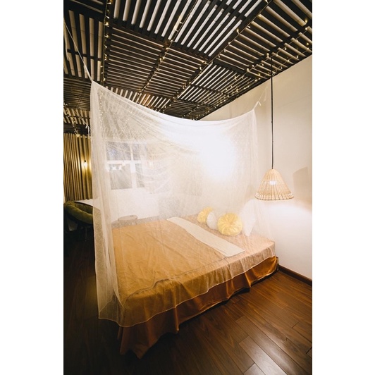 màn tuyn 1m6x2m trơn trắng