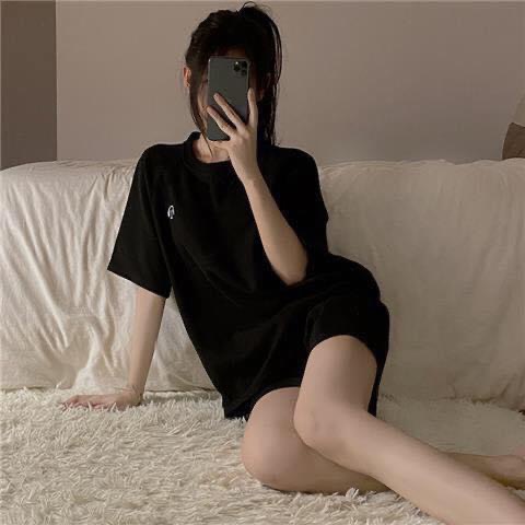 [RẺ VÔ ĐỊCH] Bộ tổ cộc in cún unisex -Set đồ áo thun form rộng mix sooc đùi mặc ở nhà đi ngủ