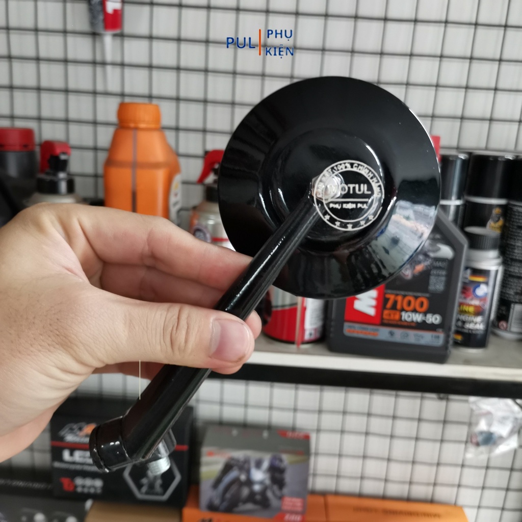 Gương chiếu hậu tròn cầu lồi góc nhìn rộng chân 10li thuận cho xe máy Wave AB SH SH Mode Airblade...