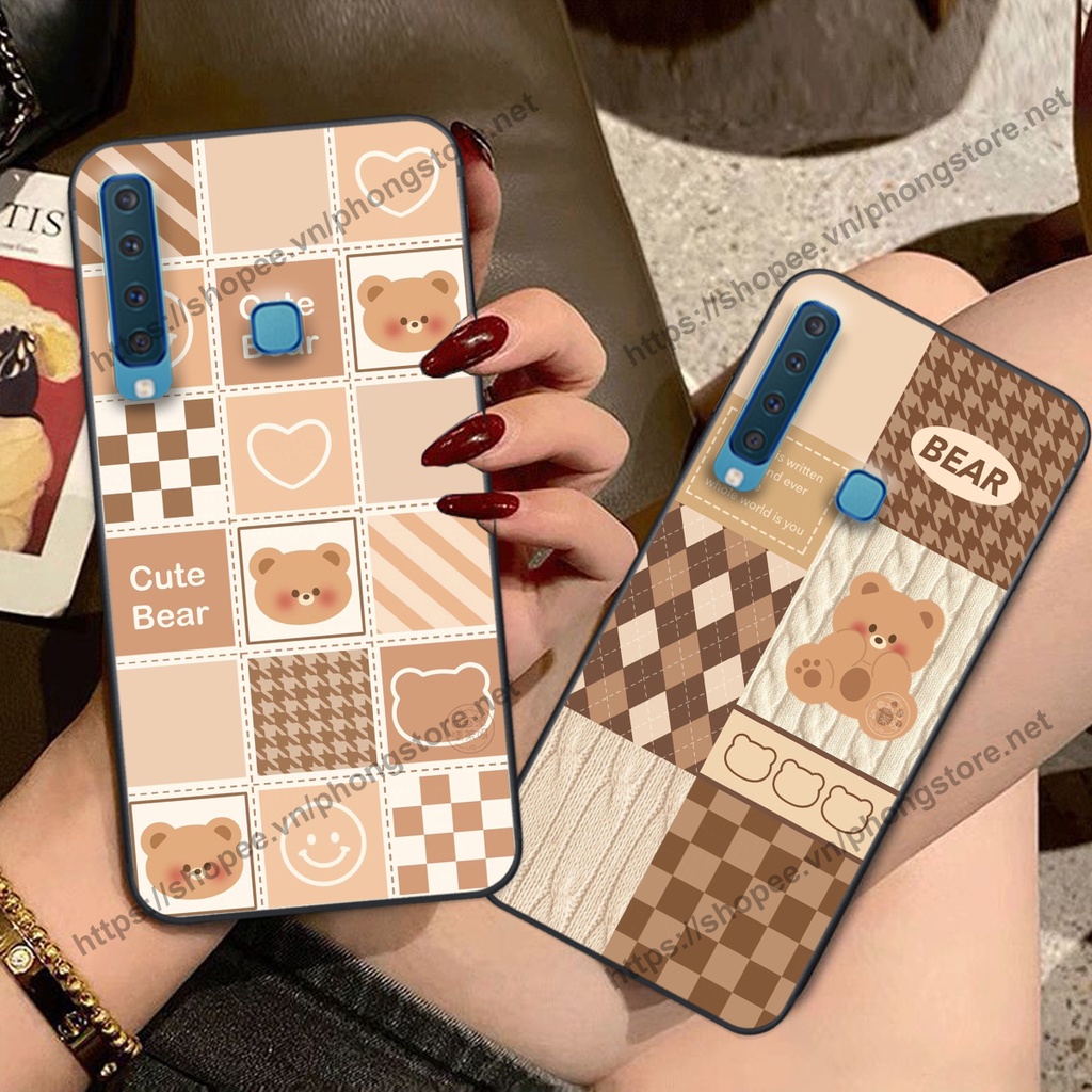 Ốp lưng Samsung A7 2018 / A9 2018 caro mặt cười cute, giá rẻ cực đẹp nhiều mẫu ốp gấu