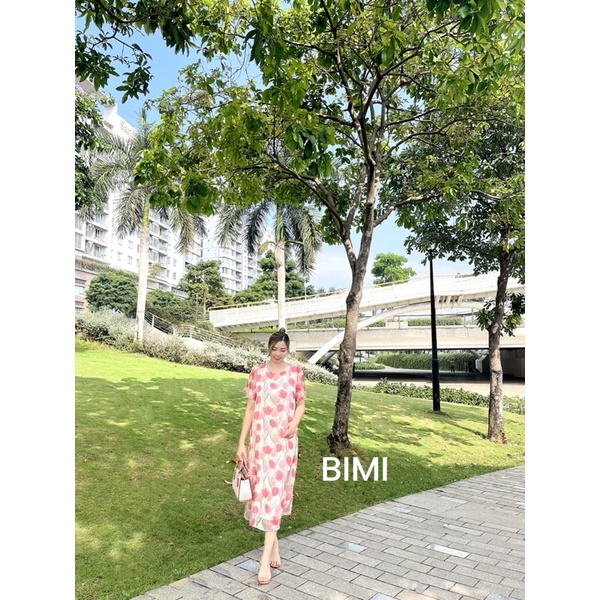 ĐẦM MIDDI HOA TƠ - BIMI