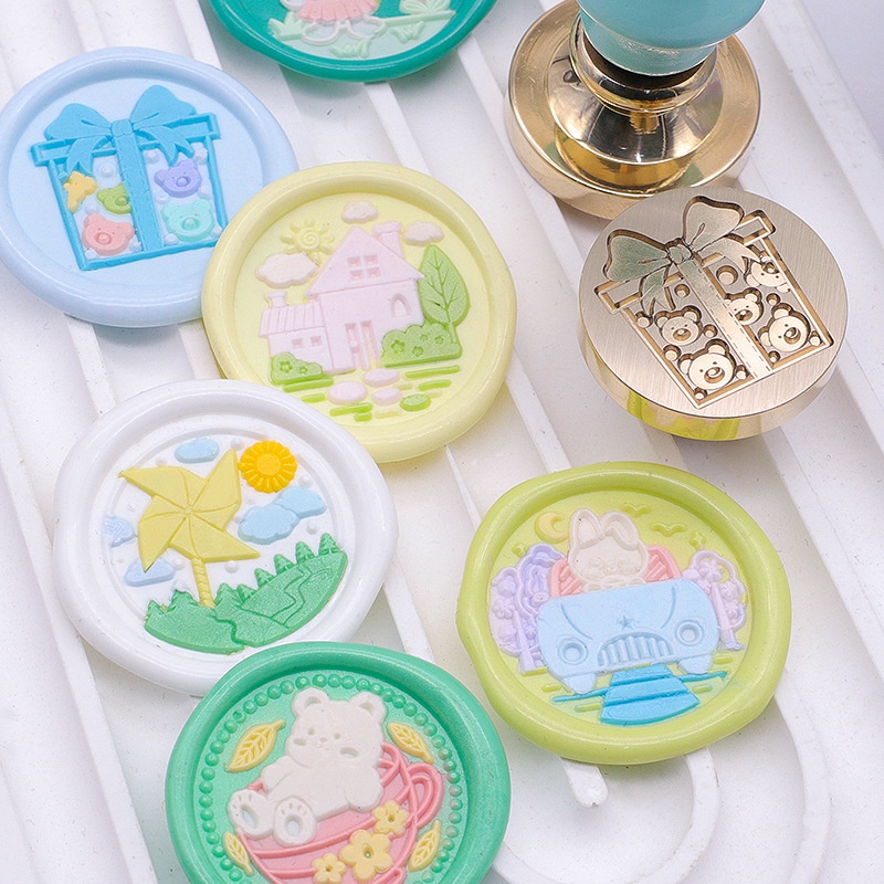 Con Dấu Niêm Phong Bì Thư Bằng Đồng Họa Tiết Độc Đáo