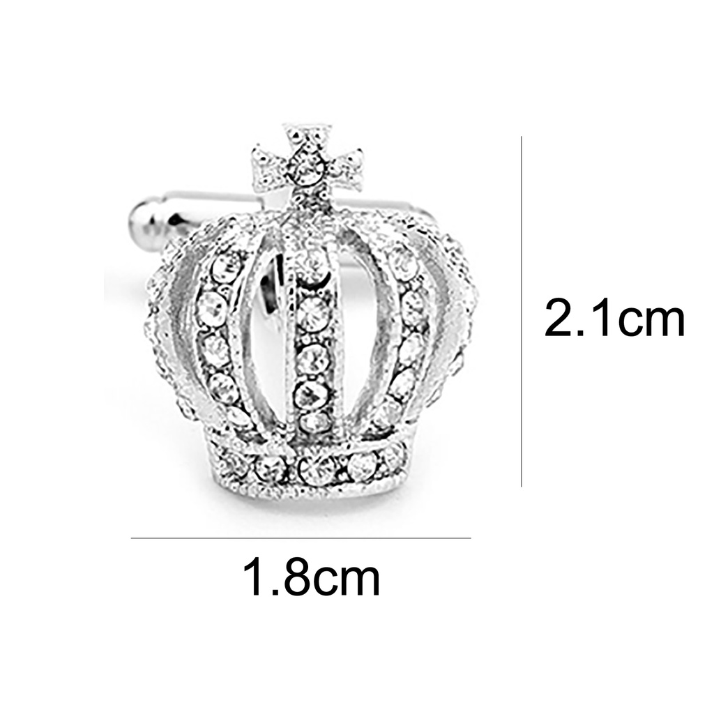 1 Cặp Khuy Măng Sét Hợp Kim Hình Vương Miện Cá Tính Cho Nam