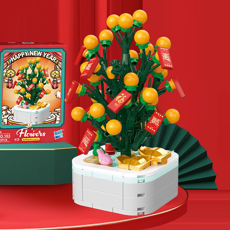 Đồ Chơi Lắp Ráp Hình Cây Sáng Tạo Phù Hợp Làm Quà Năm Mới