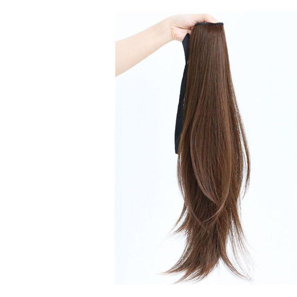 Tóc Giả Đuôi Ngựa Bằng Sợi Tổng Hợp Màu Nâu / Đen Tự Nhiên