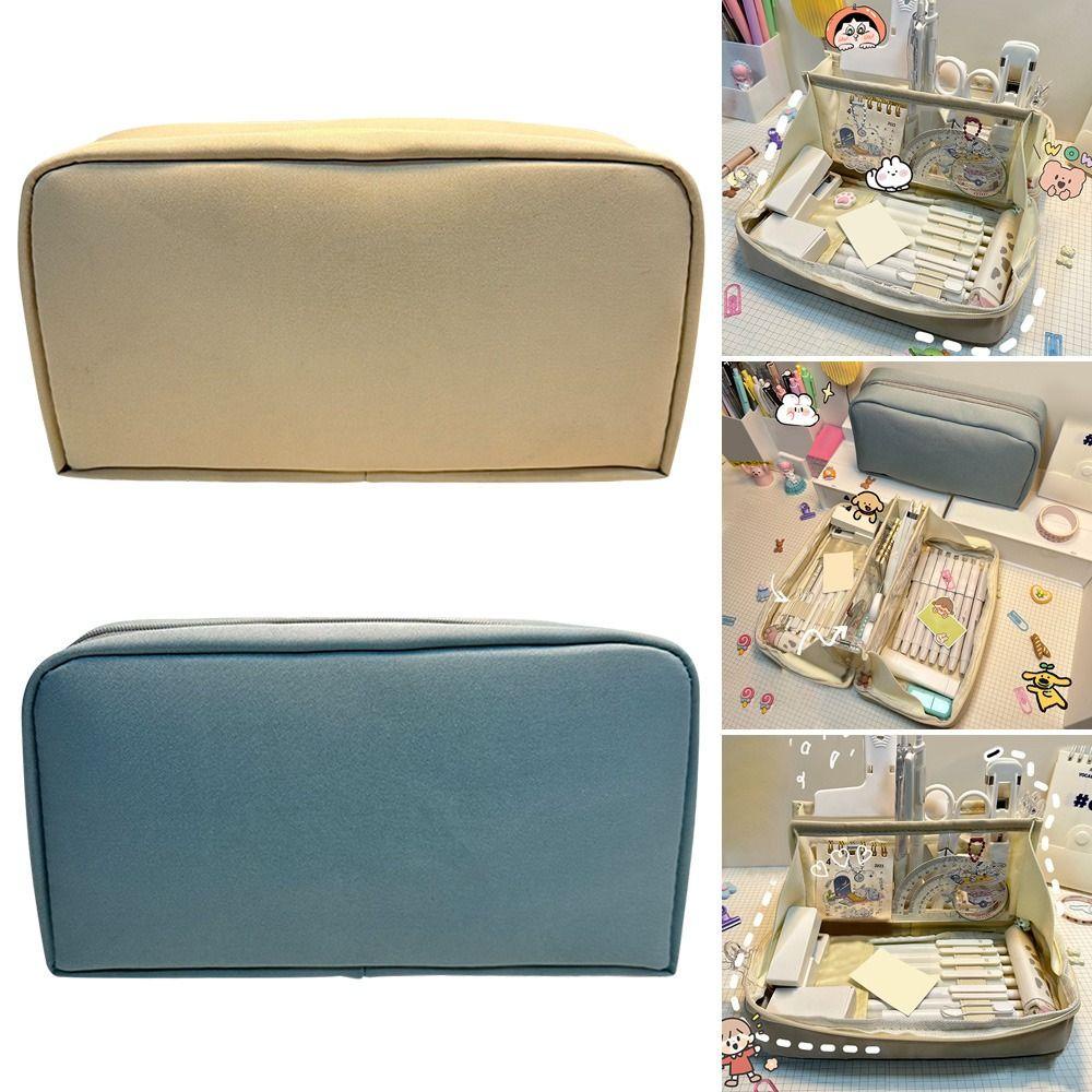 ORIENTLII Túi Đựng Bút Đa Năng Màu Sắc Xinh Xắn