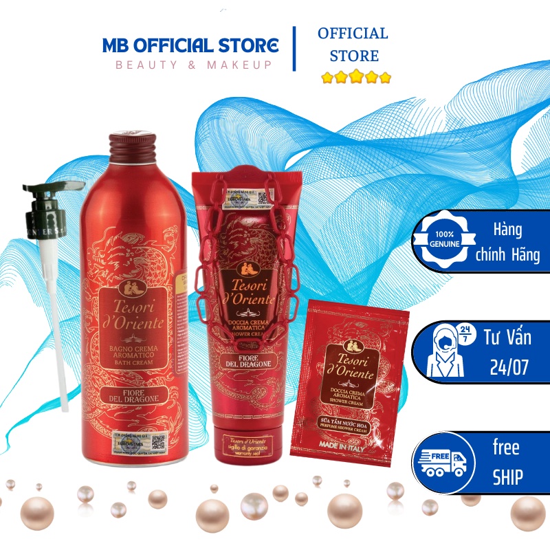 Sữa Tắm Nước Hoa Ý Tesori Hương Hoa Thanh Long Chai Màu Đỏ 250 - 500ml