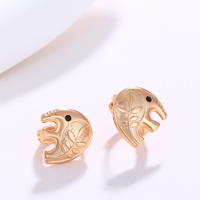 Bông Tai Mạ Vàng 18K Hình Chú Voi Hoạt Hình Dễ Thương