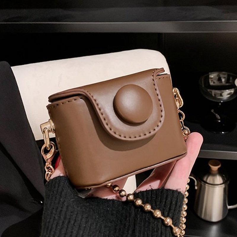 Túi Đeo Vai Mini Màu Trơn Thời Trang Dành Cho Nữ