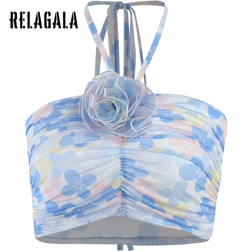 Áo Tank Top Không Tay In Hoa Thời Trang 2023 Quyến Rũ Cho Nữ