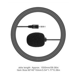 Portable Size External 3.5mm Clip-on Lapel Lavalier Microphone For PC Laptop