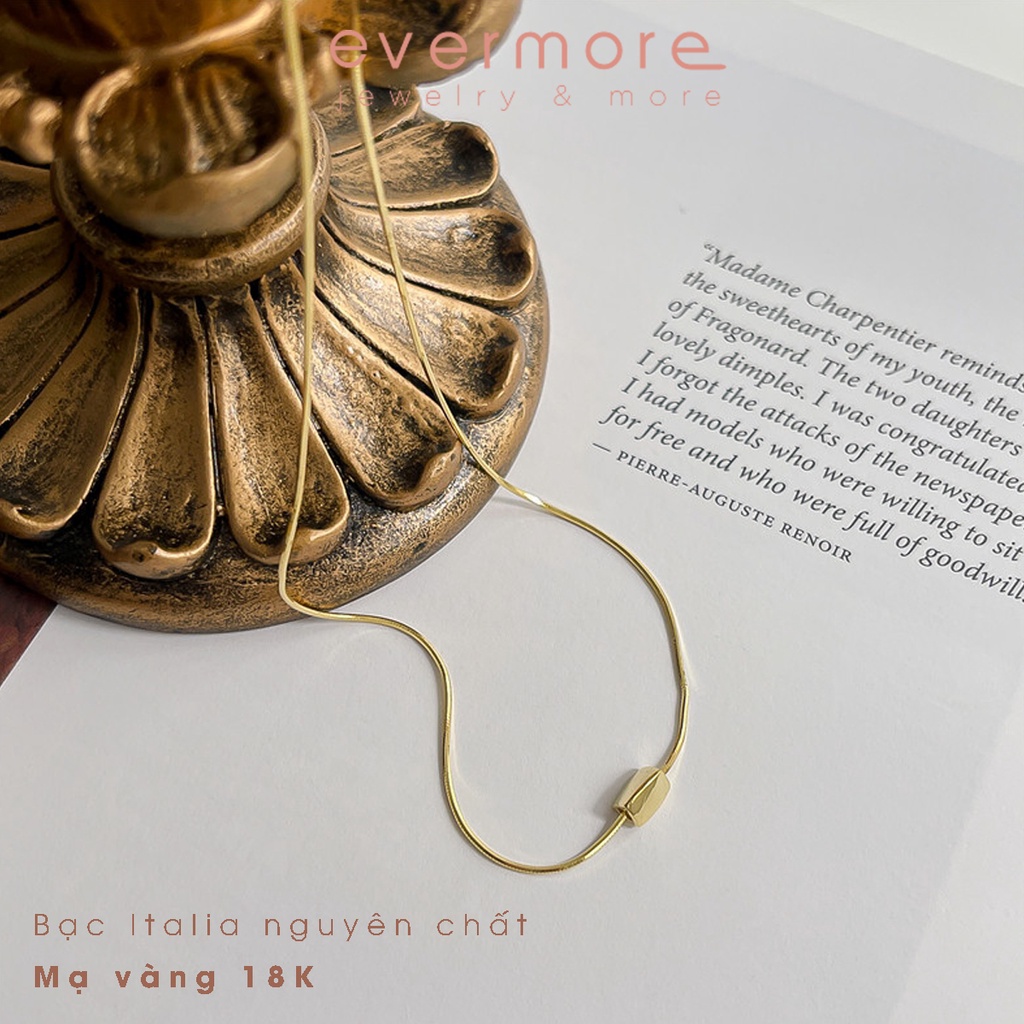 Dây chuyền bạc S925 EVERMORE  hình khối phong cách Nhật Bản minimalism - D060