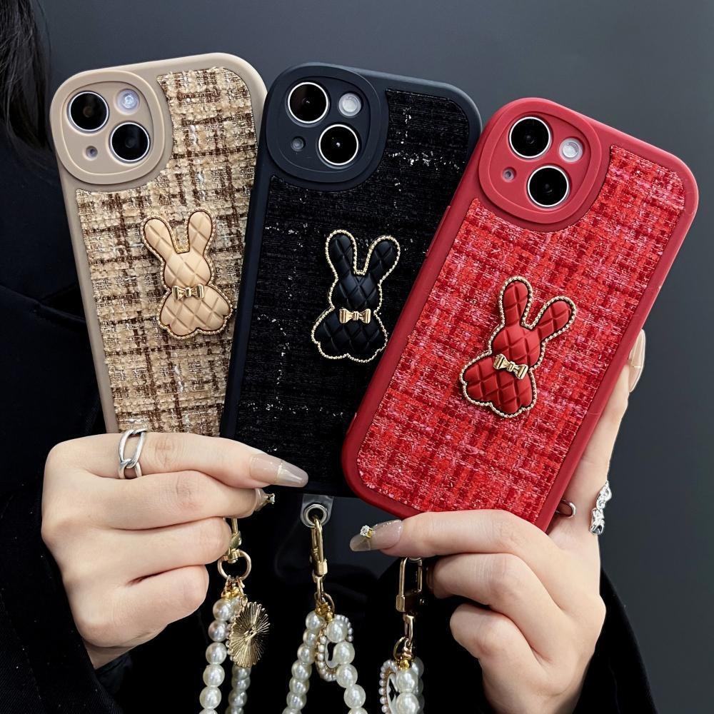 Ốp Điện Thoại Thiết Kế Hình Thỏ Ba Chiều Cho IPhone 12 13 14 11 Pro Max X Xs Max Xr Vczx