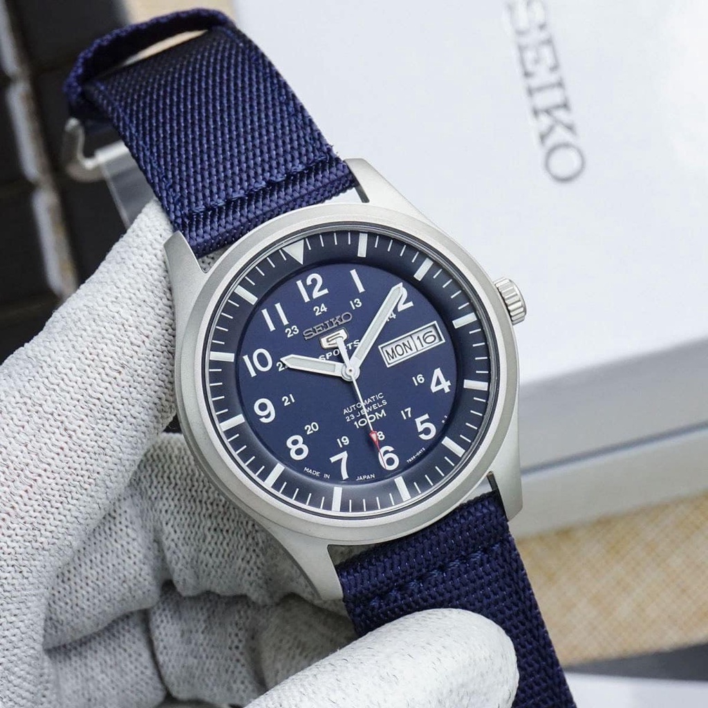 Đồng Hồ - Đồng Hồ Nam Cơ Seiko Quân Đội - Dây Vải Dù Nato - Bảo Hành 24 Tháng Toàn Quốc