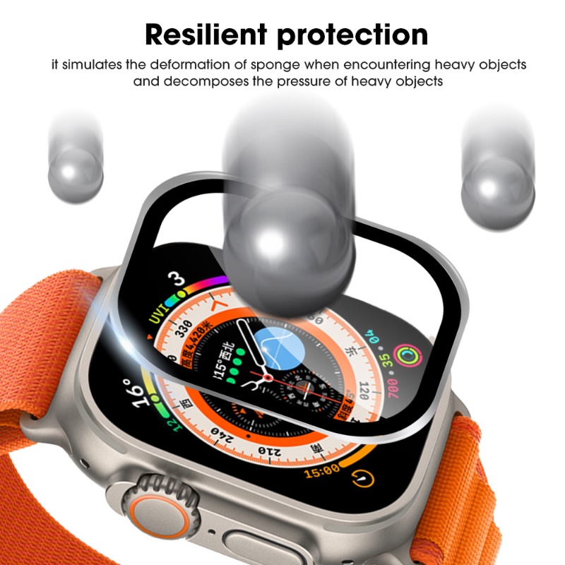 Kính Cường Lực HD Bảo Vệ Màn Hình Đồng Hồ Thông Minh Bằng Kim Loại Cho IPhone Ultra 49mm