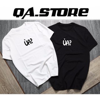 [100% COTTON] áo in chữ "ỦA!!!" - chính hãng QAs - vải 100% cotton